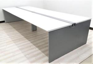 【倉庫在庫品】【固定席を持たない働き方に！今流行りのフリーアドレスデスク！！】■オカムラ製　プロユニットフリーウェイ　■4~6名用　■W3600×D1400×H720　■ホワイト天板　■シルバー脚