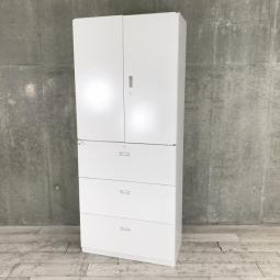 【両開き×3段ラテラルの上下書庫セット！1セットでも収納力抜群！】■イトーキ　シンライン　ホワイト　《オフィスバスターズ福岡博多店は、福岡を拠点として、日本全国へ中古オフィス用品・オフィス家具を提供しております》