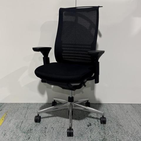 【中古】ベゼル アルミポリッシュ CRS-G2822E6 コクヨ（KOKUYO） 肘付ハイバックチェア