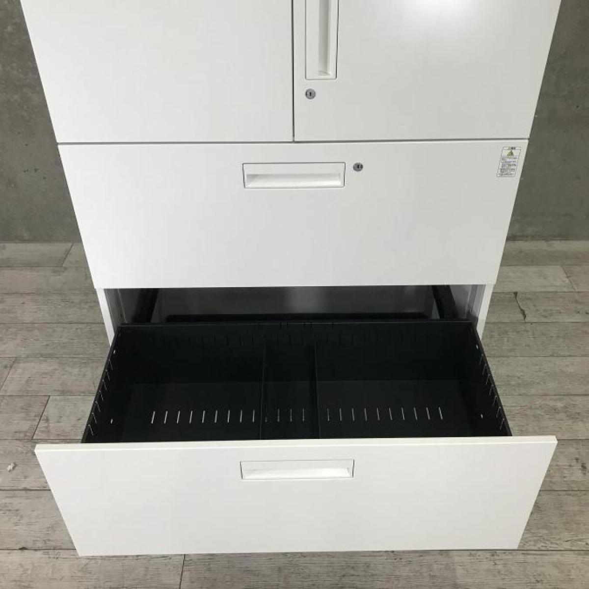 中古】エディア コクヨ/KOKUYO ハイキャビネット／両開き＋3段ラテラル