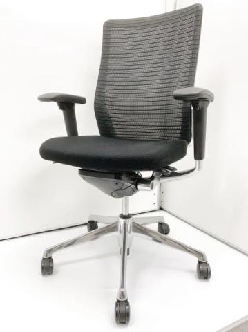 【中古】コーラルメッシュ CQ85BS FSH5 オカムラ（okamura） 肘付ハイバックチェア