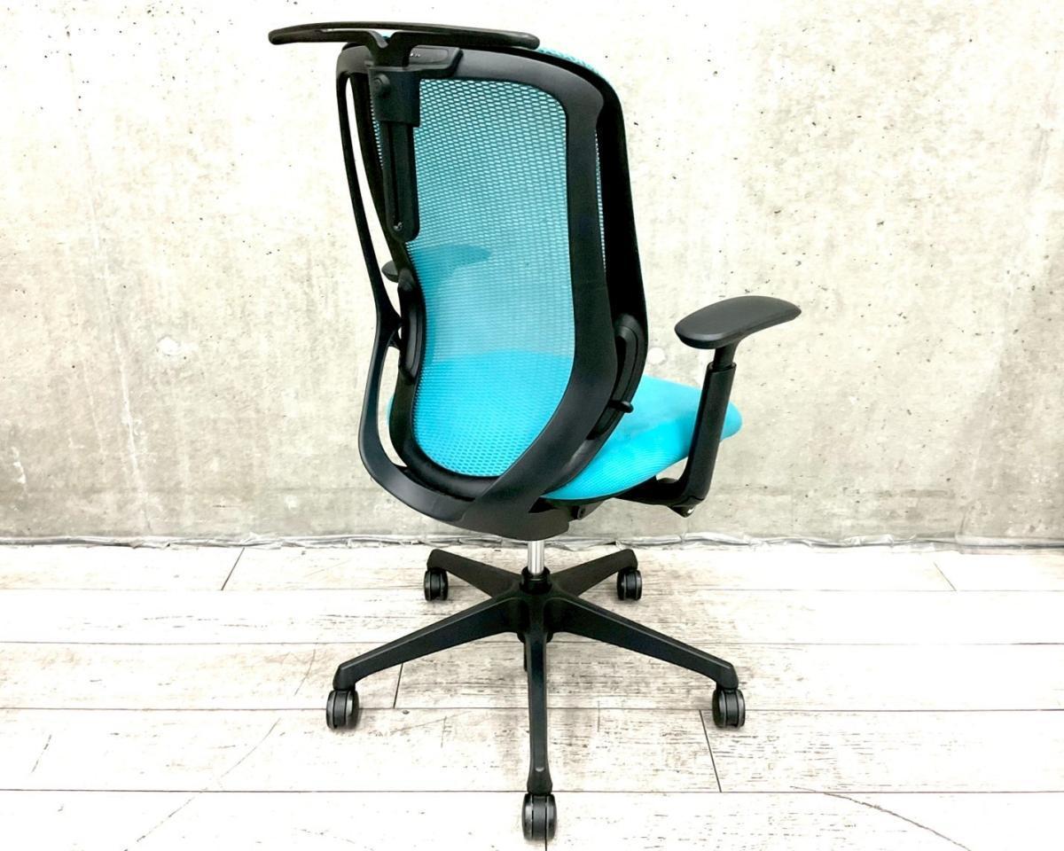 中古】シルフィーメッシュ オカムラ/okamura 肘付ハイバックチェア