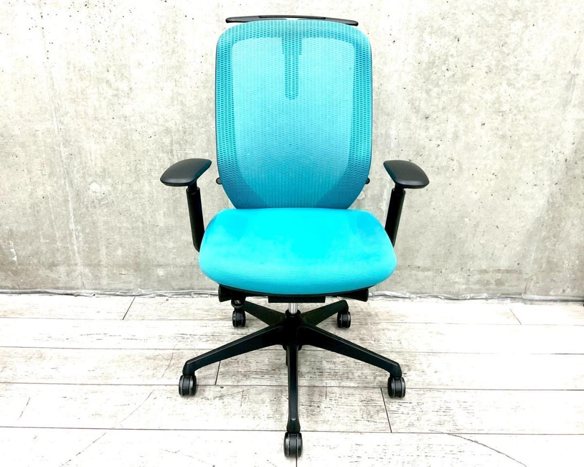 中古】シルフィーメッシュ オカムラ/okamura 肘付ハイバックチェア