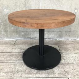 【カフェ風丸テーブル入荷！リフレッシュスペースなどにおすすめ！】■オカムラ(okamura)製　アルトピアッツァ(Alt Piazza)シリーズ　丸テーブル　W600×H495㎜　■天板：木目ダークブラウン/脚：ブラック