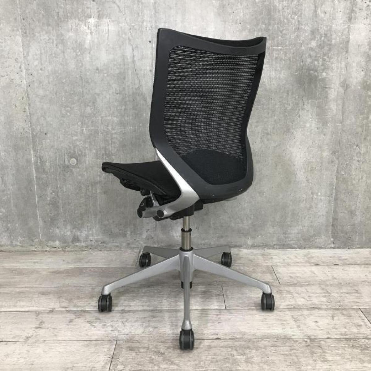 中古】バロンチェア CP33CR オカムラ/okamura 肘無ローバックチェア