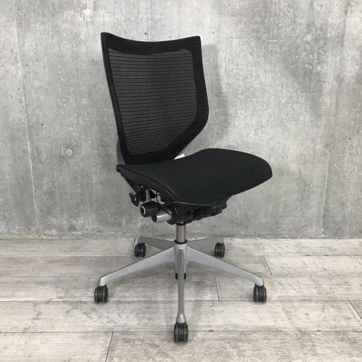 中古】バロンチェア CP33CR オカムラ/okamura 肘無ローバックチェア