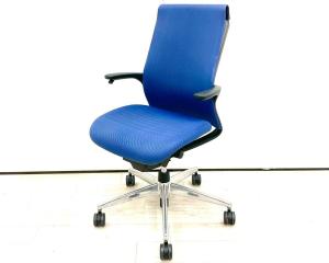 ■KOKUYO/コクヨ　■エムフォーチェア（M4）■ブルー(blue)　■肘付き/固定肘　■ハイバック 　■オススメ/人気/定番商品　【弊社使用欄：A01011014 K】【SN】