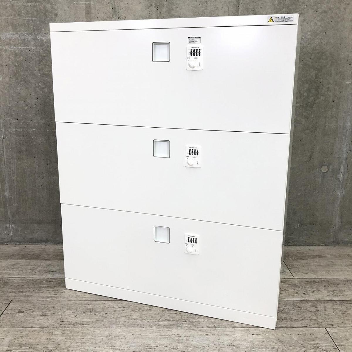 【人気のダイヤル錠タイプ！各段施錠が可能な優れもの！】■オカムラ　レクトラインシリーズ　3段ラテラル書庫　ネオホワイト【関西倉庫在庫】【弊社使用欄：A01052520】
                        レクトライン
                                    中古
            