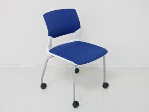【遠方倉庫在庫品】■KOKUYO/コクヨ　■ミーティングチェア　■ブルー　■キャスター脚　■スタッキングタイプ　■肘無し　■オススメ/人気/定番商品　【RA】