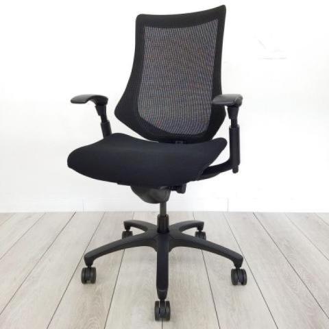 【中古】エフメッシュ KF-370JB-T1T1 イトーキ（ITOKI） 肘付ハイバックチェア