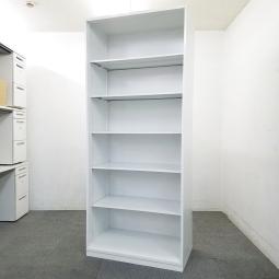 ☆扉が無いから出し入れしやすい！【よく使うカタログやファイルの整理にオススメ！】■ウチダ　オープン書庫　W900×D450×H2150mm　ホワイト　■収納力抜群の大容量ハイキャビネット！