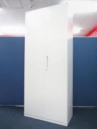 【扉が大きく開いて出し入れしやすい！】■ウチダ　両開き書庫　W900×D450×H2150mm　ホワイト　■大容量で人気のハイキャビネット！【UCHIDA　HS】