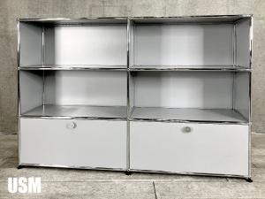 USMハラー　2連3段キャビネット　マッドシルバー　D350　OPOPDD