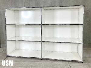 USMハラー　2列3段キャビネット　ピュアホワイト　シェルフ　モジュラーシステム　D350　OPOPOP