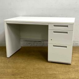 片袖机　イナバ　デュエナ　パネル脚　W1200の定番サイズ　配線Sタイプ　清潔感のあるホワイトカラー　鍵付き