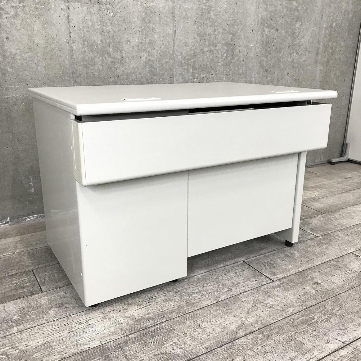 中古】LA LA-NT107 LGY プラス/PLUS 片袖机 566502 - 中古オフィス家具 