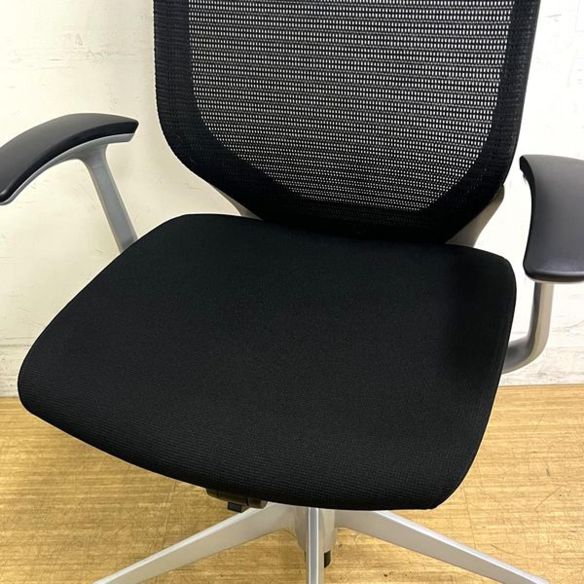 中古】バロンチェア CP45DR FDF1 オカムラ/okamura 肘付ハイバック