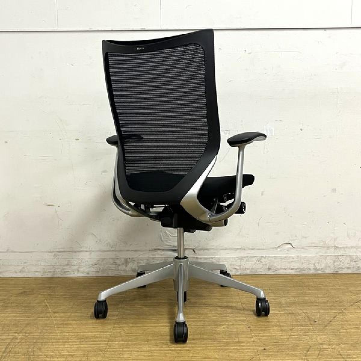 中古】バロンチェア CP45DR FDF1 オカムラ/okamura 肘付ハイバック