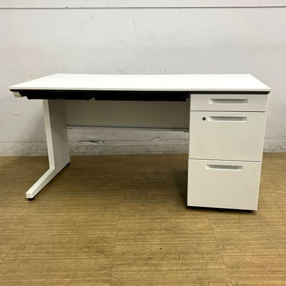 【在庫入替セール】コクヨ　iSシリーズ　片袖机　ゆったり使用できるW1400サイズ　ホワイト天板　鍵付き　シリンダー錠【愛知・名古屋・豊田・静岡・浜松】
                        iSシリーズ
                                    中古
            