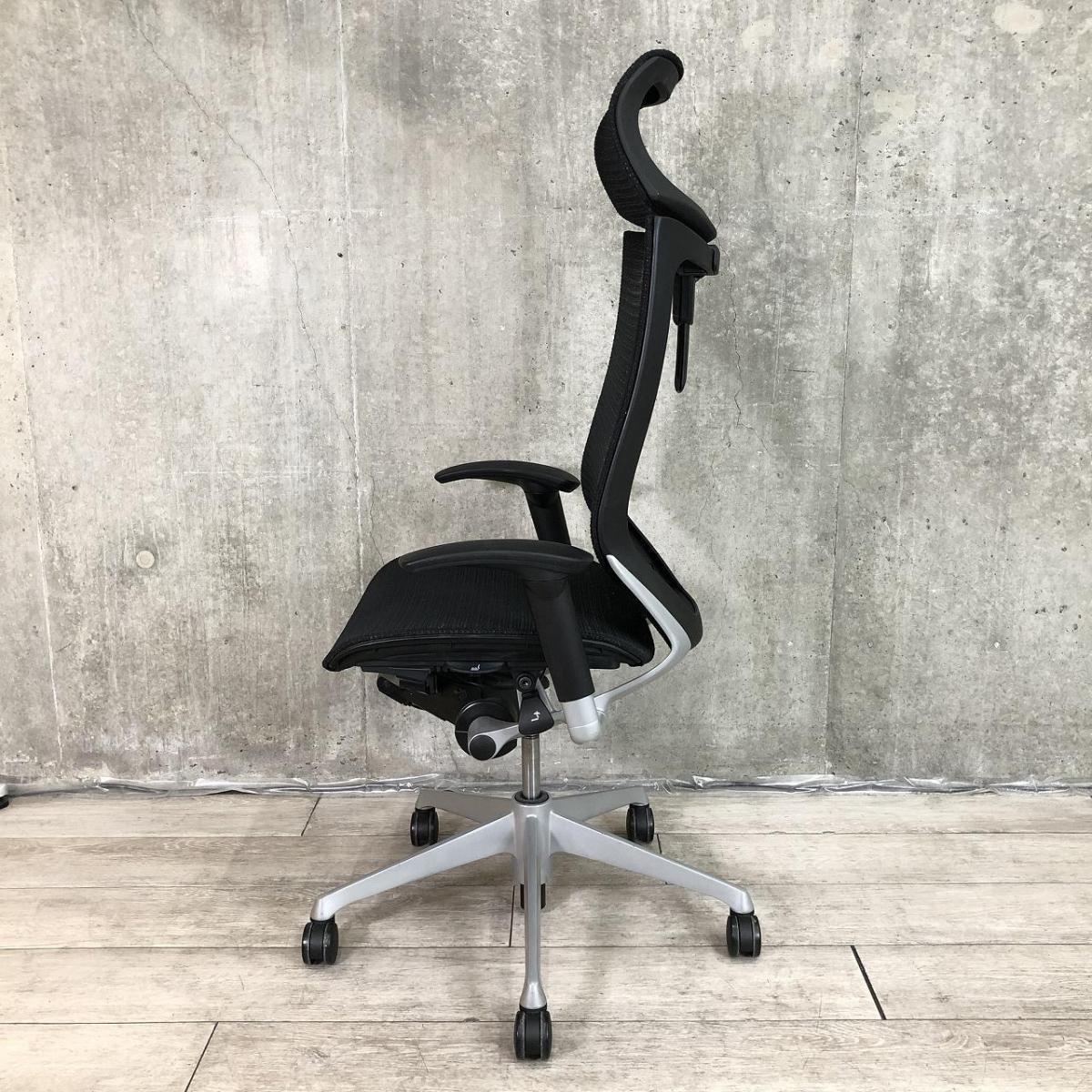 中古】バロンチェア CP81CR FDH1 オカムラ/okamura 肘付ハイバック