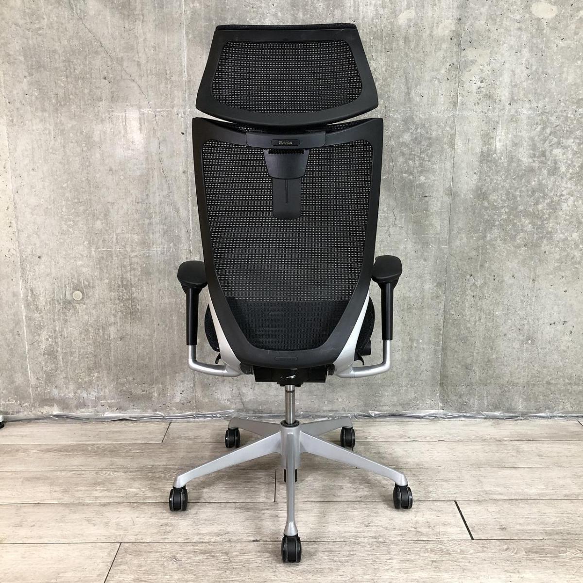 中古】バロンチェア CP81CR FDH1 オカムラ/okamura 肘付ハイバック