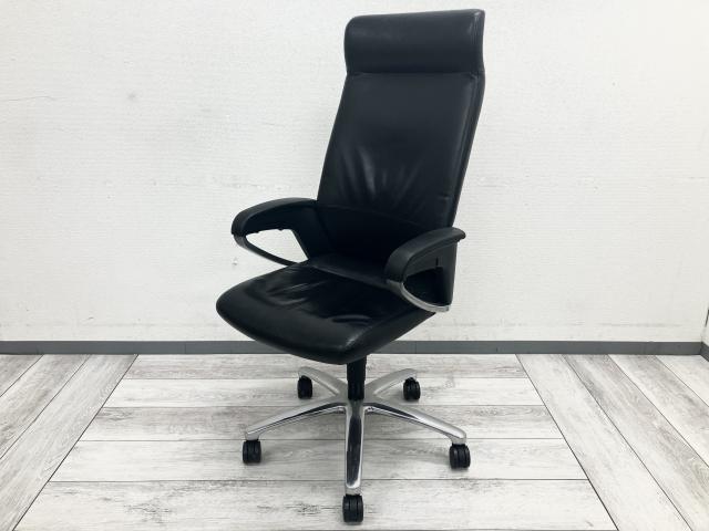 【中古】フィロソフィーチェア CR-G383L コクヨ（KOKUYO） 肘付ハイバックチェア