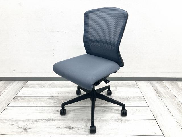 【中古】エルフィ ELA2-00B ウチダ（UCHIDA) 肘無ミドルバックチェア