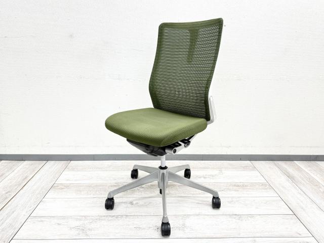 【中古】コーラルメッシュ CQ86GZ FSJ5 オカムラ（okamura） 肘無ハイバックチェア