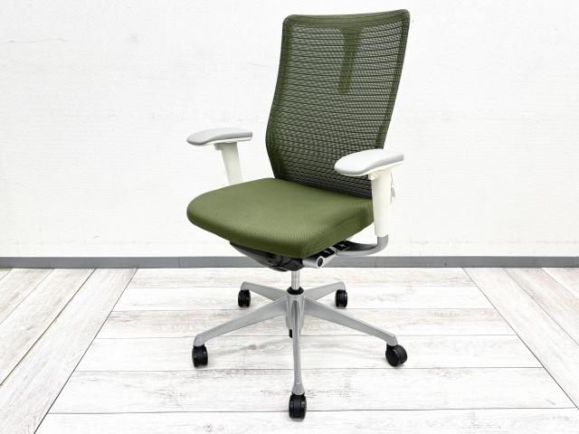 【中古】コーラルメッシュ CQ86GZ FSJ5 オカムラ（okamura） 肘付ハイバックチェア