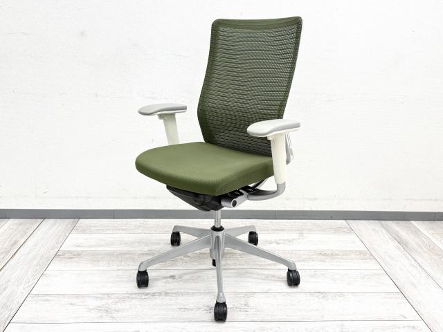【中古】コーラルメッシュ CQ8BGZ FSJ5 オカムラ（okamura） 肘付ハイバックチェア