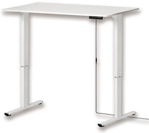 【立っても座ってもデスクワーク可能！】■電動昇降デスク　メモリー付　W1200×D600×H725～1215mm　ホワイト　EDK12W　アスカ（Asmix/アスミックス） ■電動で簡単に昇降できる！【新品】