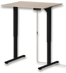 【立っても座ってもデスクワーク可能！】■電動昇降デスク　メモリー付　W1000×D600×H725～1215mm　木目/ブラック脚　EDK10W
　アスカ（Asmix/アスミックス） ■電動で簡単に昇降できる！【新品】