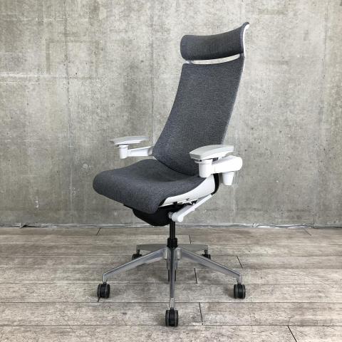 【中古】アクト メッシュ アルミ KG-477JE-ZNT3 イトーキ（ITOKI） 肘付ハイバックチェア