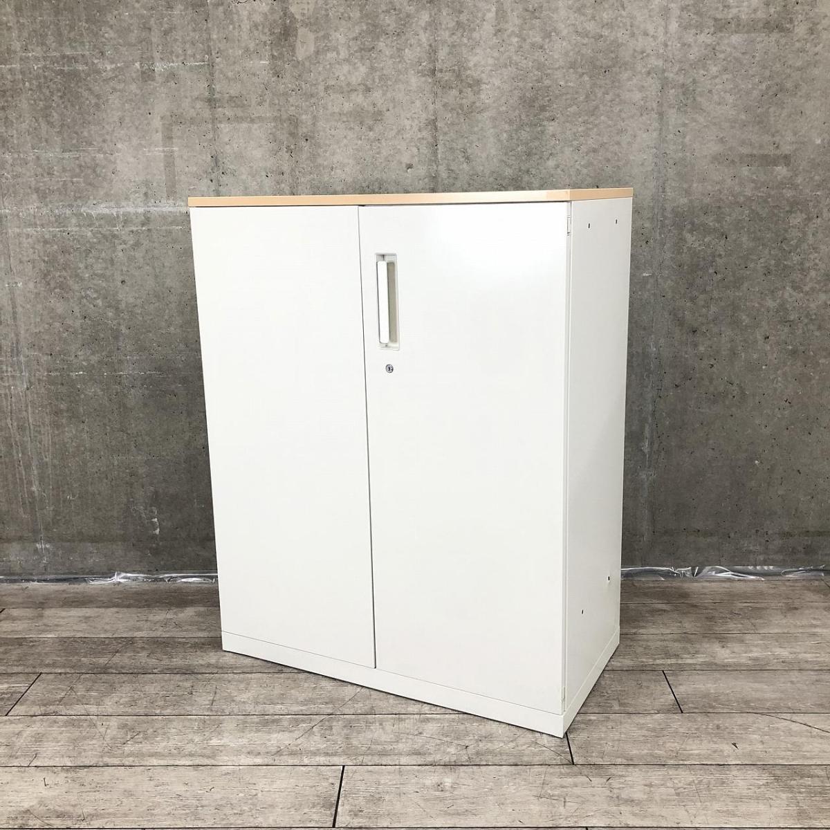 【在庫セール品・2台限定】【T1】■プラス（PLUS）製　レガーティオ（REGATEO）シリーズ　両開き書庫　ローキャビネット　■シリンダー錠　■本体：ホワイト　天板：木目ナチュラル【収納物がひとめで分かる両開き戸タイプのホワイト書庫！】
                        REGATEO
                                    中古
            