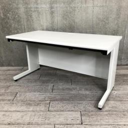 【定価約5万円】【ゆとりのあるワークスペースで作業効率アップ！デュアルディスプレイや資料を広げる方に！】■プラス(PLUS)製　フラットラインシリーズ　平机　引き出し付き　1400×D700×H700㎜　■ホワイト