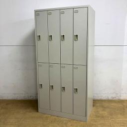 【1台入荷】オカムラ　FZ　8人用更衣ロッカー　シリンダー錠　ニューグレー　急な人員の増加に是非 　※ネームプレートなど一部の部材欠けあり
