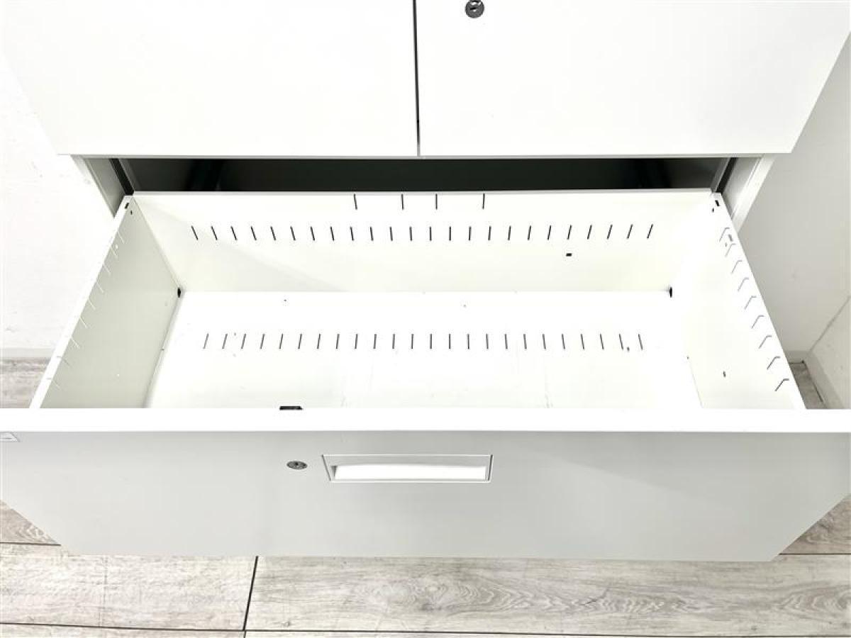 中古】DSK書庫 ダイシン工業 ハイキャビネット／両開き＋3段ラテラル