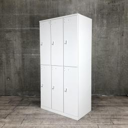 【定価約11万円】【省スペースに6名分の収納可能！常に人気の高い更衣用ロッカー！】■イトーキ(ITOKI)製　クローレ(clole)シリーズ　6人用更衣ロッカー　W900×D515㎜　■ホワイト　■シリンダー錠【移転や増員を検討されている方にオススメ！】