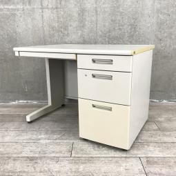 【スタンダードなデザインで高品質！スタッフ増員の際にオススメ！人気のBSシリーズ片袖デスク！ 】■コクヨ（KOKUYO）製　BS＋シリーズ　片袖デスク　W1000×D700mm　■シリンダー錠　■ニューグレー ※日焼けあり