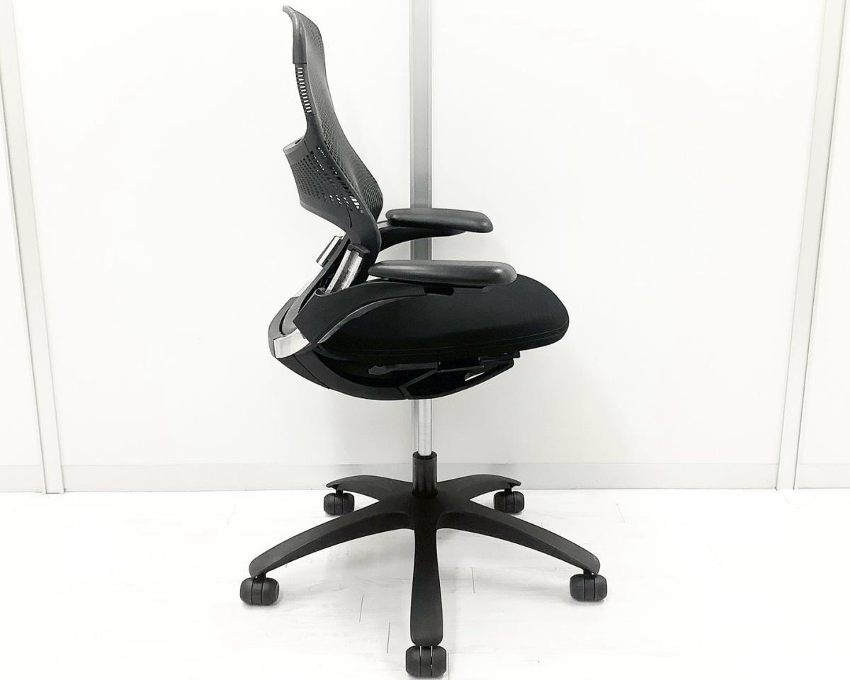 JAPAN ノール knoll チェア一（1脚） 中古】ジェネレーション チェア Knoll/ノール 肘付ハイバックチェア