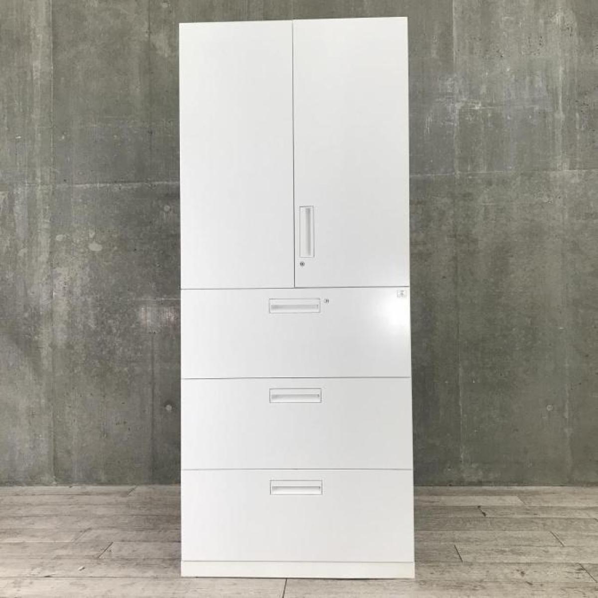 中古】エディア コクヨ/KOKUYO ハイキャビネット／両開き＋3段ラテラル 