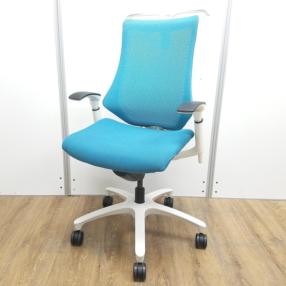 中古】エフメッシュ イトーキ/ITOKI 肘付ハイバックチェア 567846 