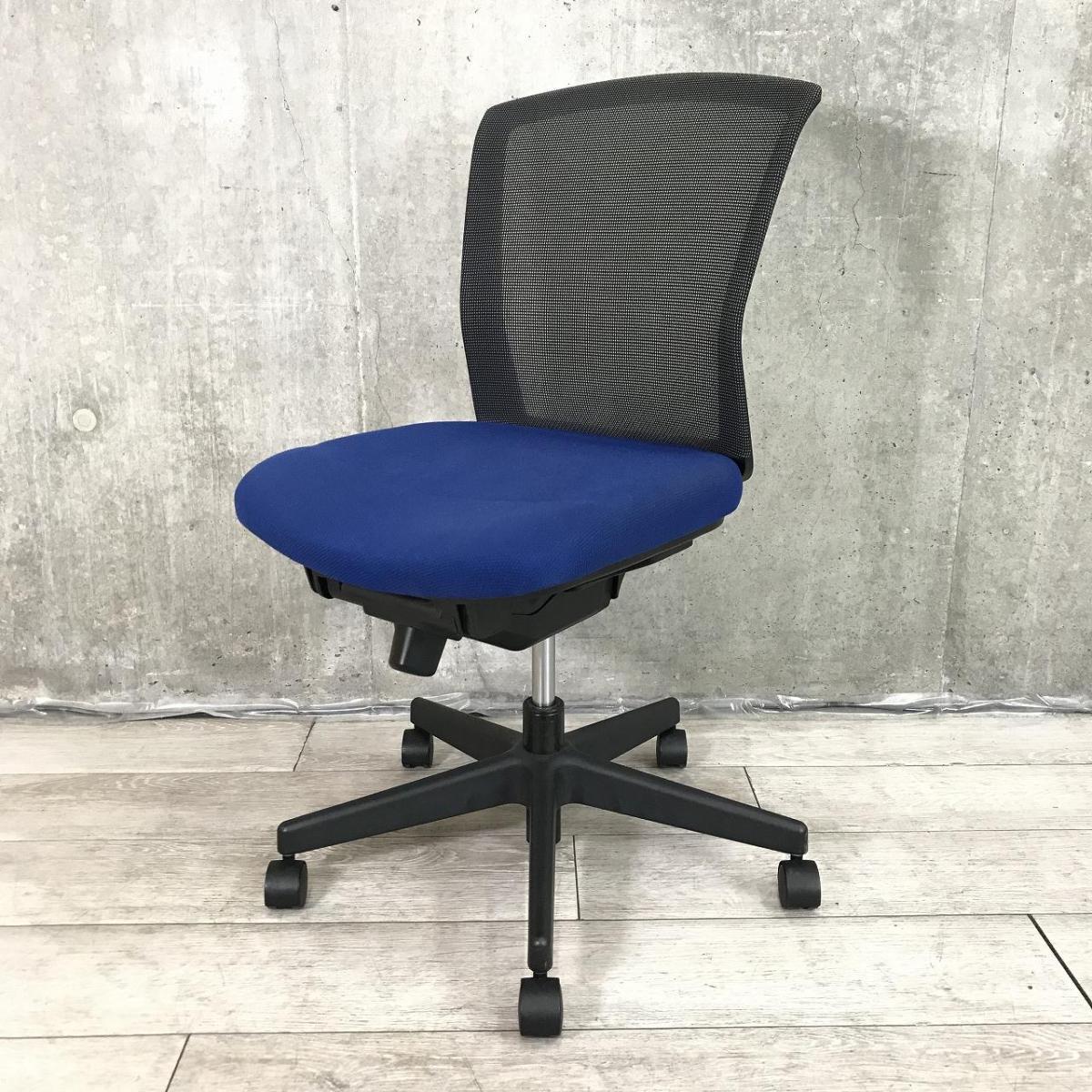 中古】バリシア CRS-GL1050 コクヨ/KOKUYO 肘無ローバックチェア 