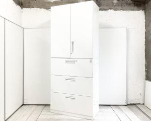 定番シリーズ！収納量抜群！観音開き＋引き出しタイプのキャビネットセット！■コクヨ/エディア/ホワイト