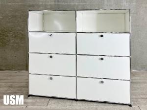 USMハラー　2列4段 キャビネット　ピュアホワイト　D500　ラテラル/キャビネット　OPDDEXEX