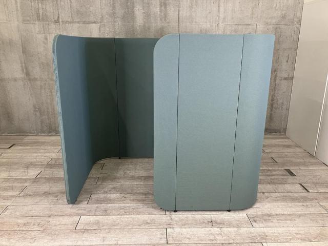 【集中しやすいセミクローズスペース!作業に最適な空間を生み出します】■ITOKI(イトーキ) ADDSITE(アドサイト) 四方パネルタイプ 1人用 フォーカスブース ■W1850×D1250×H1570mm ■ブルー