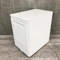 入替セール品につきお値下げ!【平机・フリーアドレスデスクにおすすめ!ダイヤル錠で鍵を持ち歩く手間なし!】■ウチダ(UCHIDA) STワゴン 3段ワゴン フリアド用ワゴン H650㎜ ■ホワイト ■ダイヤル錠