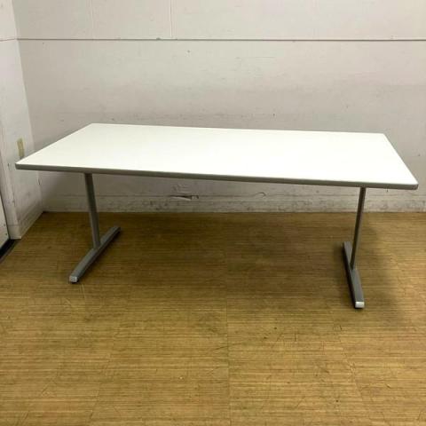 オカムラ　8177シリーズ　ミーティングテーブル　天板ホワイト　T字脚　W1800/D900　4～6人掛け想定【愛知・名古屋・豊田・静岡・浜松】