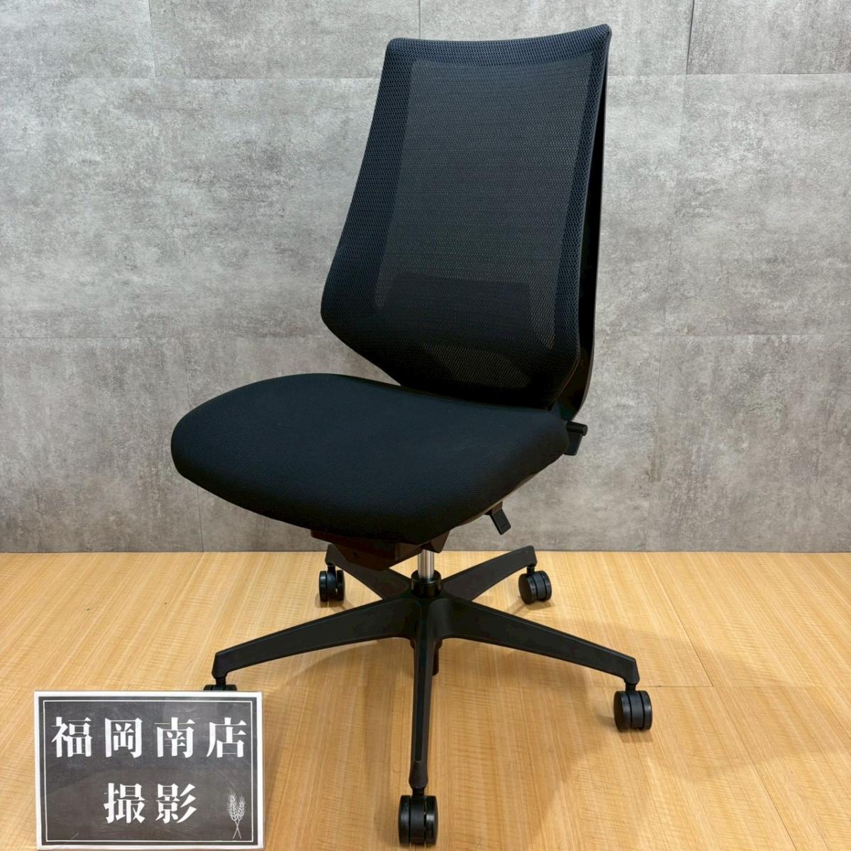 中古】デュオラ メッシュ コクヨ/KOKUYO 肘付ハイバックチェア 599371 