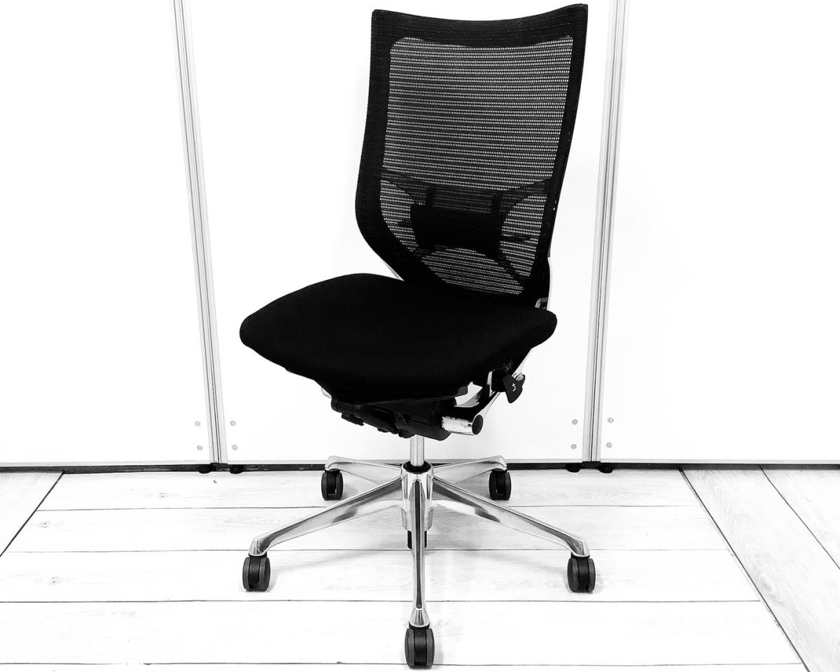 【肘無/クッション座面/ランバーサポート有】スタンダードメッシュ ブラックボディ アームレストなし オススメ(おすすめ) 大人気  ・Okamura/オカムラ ・Baron/バロン ※横浜本店撮影画像※
                        バロンチェア
                                    中古
            